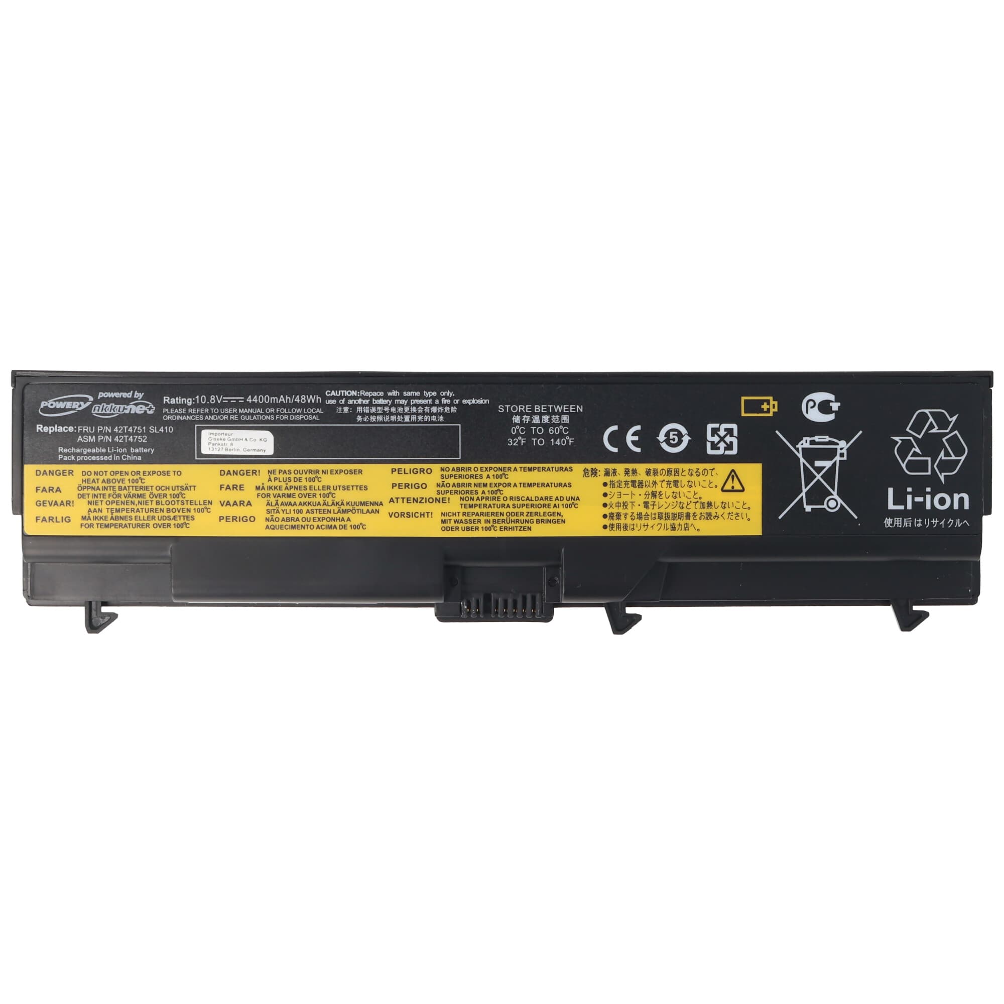 Batterie pour Lenovo T430, L430, W530,