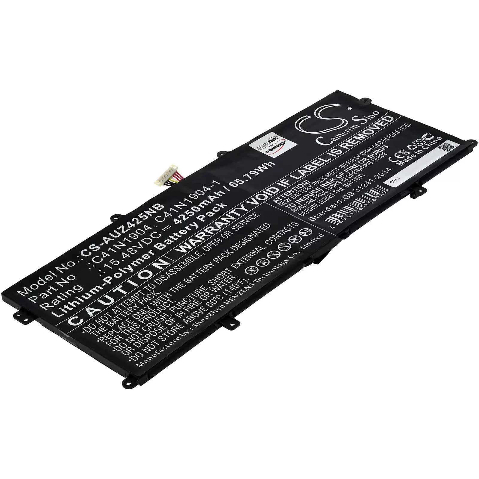 Batterie pour ordinateur portable Asus Zenbook 13 UX325EA-EG022T, 14 UX425EA-HM093T, type C41N1904 - 15,48V - 4250 mAh