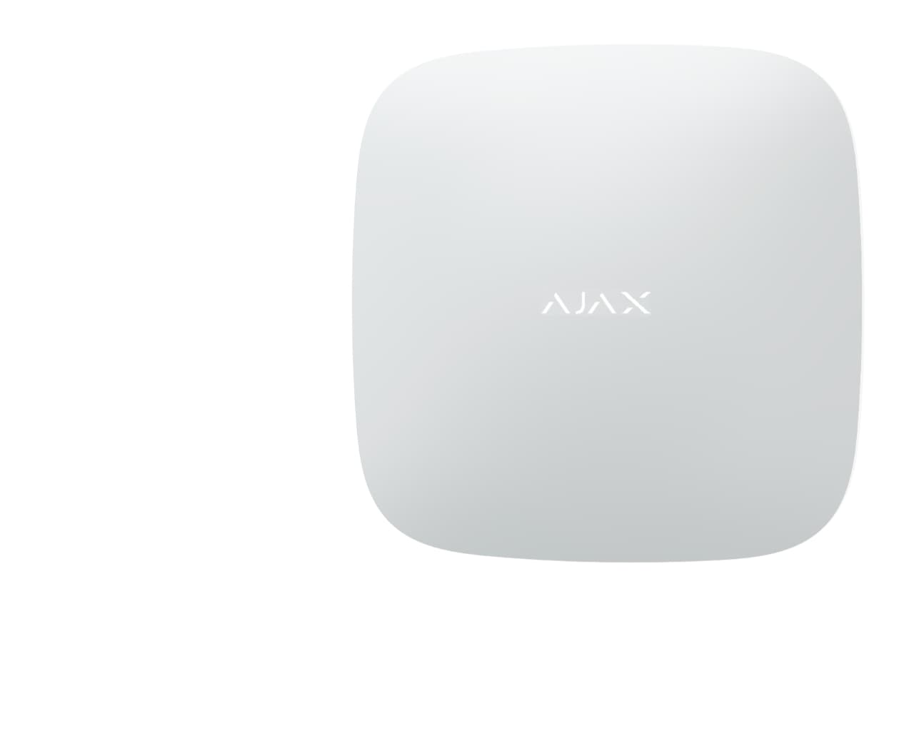 Centrale AJAX HUB2 PLUS (GSM + Ethernet + Wi-Fi) blanche, avec fonction levée de doute