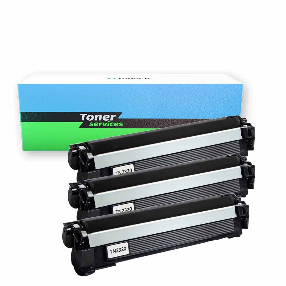 Pack de 3 toners compatible Brother TN2320 Noir